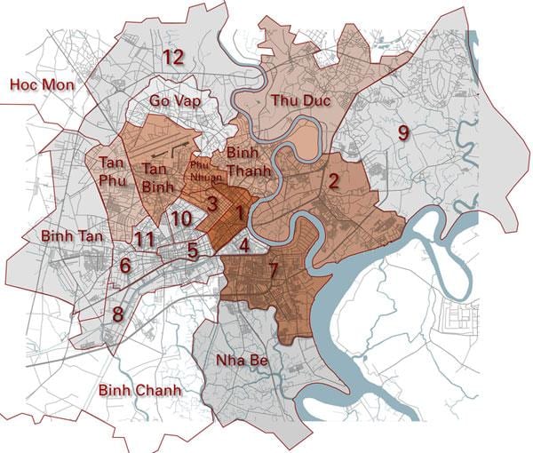district kaart saigon